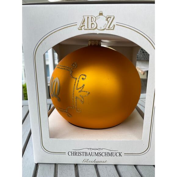 Vintage millennium glass XL Christmas tree ornament, 2000, Made in Poland, 6" - Picture 3 of 8